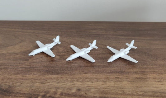 3x Cessna Citation 550 Business Jet Models Airport Scenery Diorama 1:400 Scale (Blank)