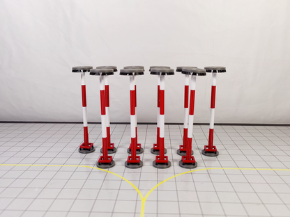 Airport Floodlights x10 Red/White Lights Building Models 1:200 Scale Diorama