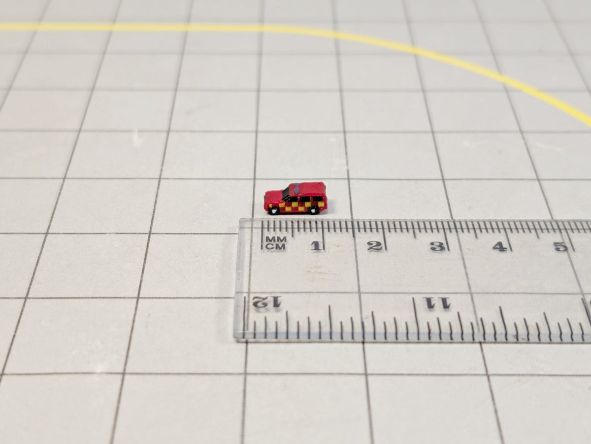 Fire Responder Cars (x10) Airport GSE Emergency Vehicles 1:500 Scale Scenery
