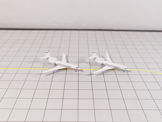2x Dassault Falcon 8X Business Private Jet Models Painted Liveries 1:400 Scale