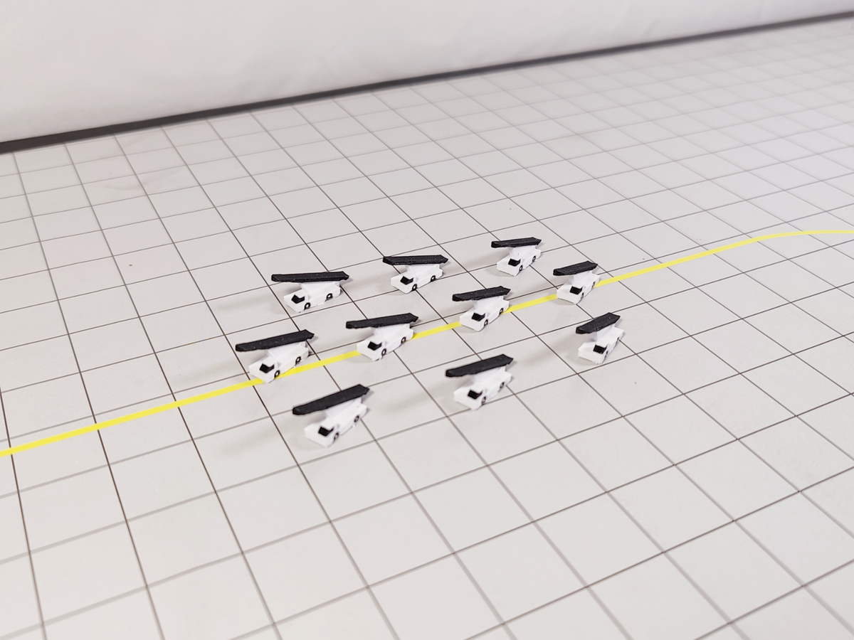 10x White Widebody Belt Bag Loaders GSE Airport Vehicles Models 1:400 Scale