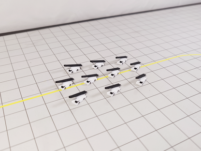 10x White Widebody Belt Bag Loaders GSE Airport Vehicles Models 1:400 Scale