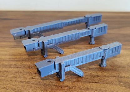 3 Extendable Widebody Air Jet Bridge Gate Grey/White 1:400 Scale Airport Diorama
