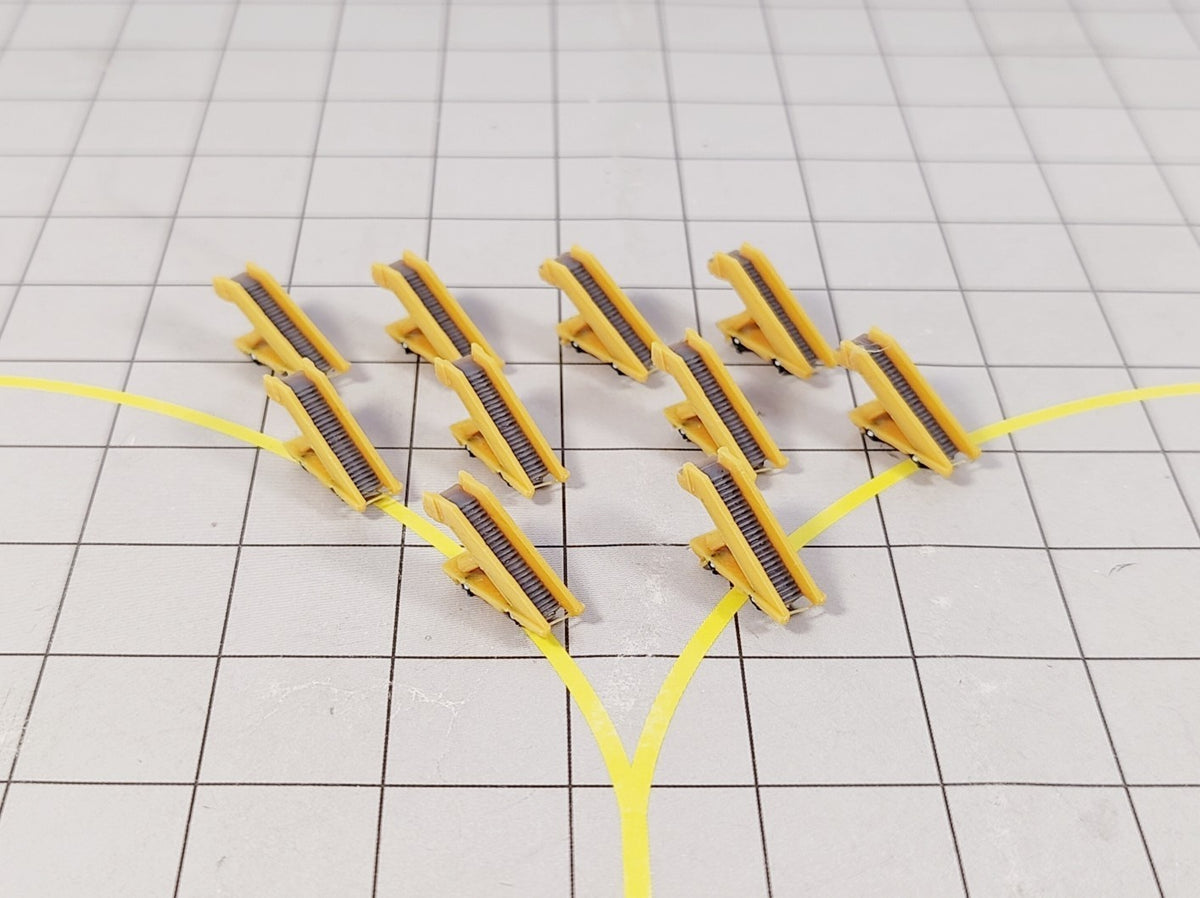 10x Narrowbody Aircraft Stairs Airport GSE Vehicles 1:400 Scale Diorama