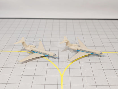 2x Gulfstream G650 Business Private Jet Models Painted Liveries 1:400 Scale