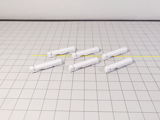 6x Fuel Bowser Trucks Airport GSE Ground Service Equipment 1:400 Scale Diorama (Blank)