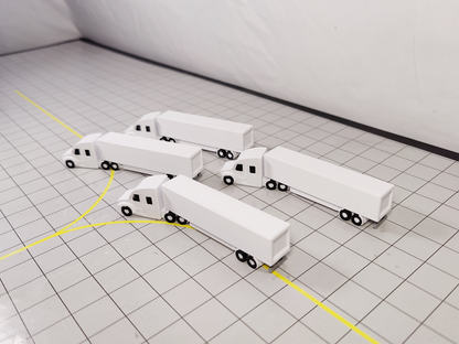 4x Trucks US style (Rotating) Airport GSE Service Vehicles 1:200 Scale Diorama