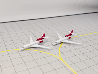 2x Dassault Falcon 8X Business Private Jet Models Painted Liveries 1:400 Scale