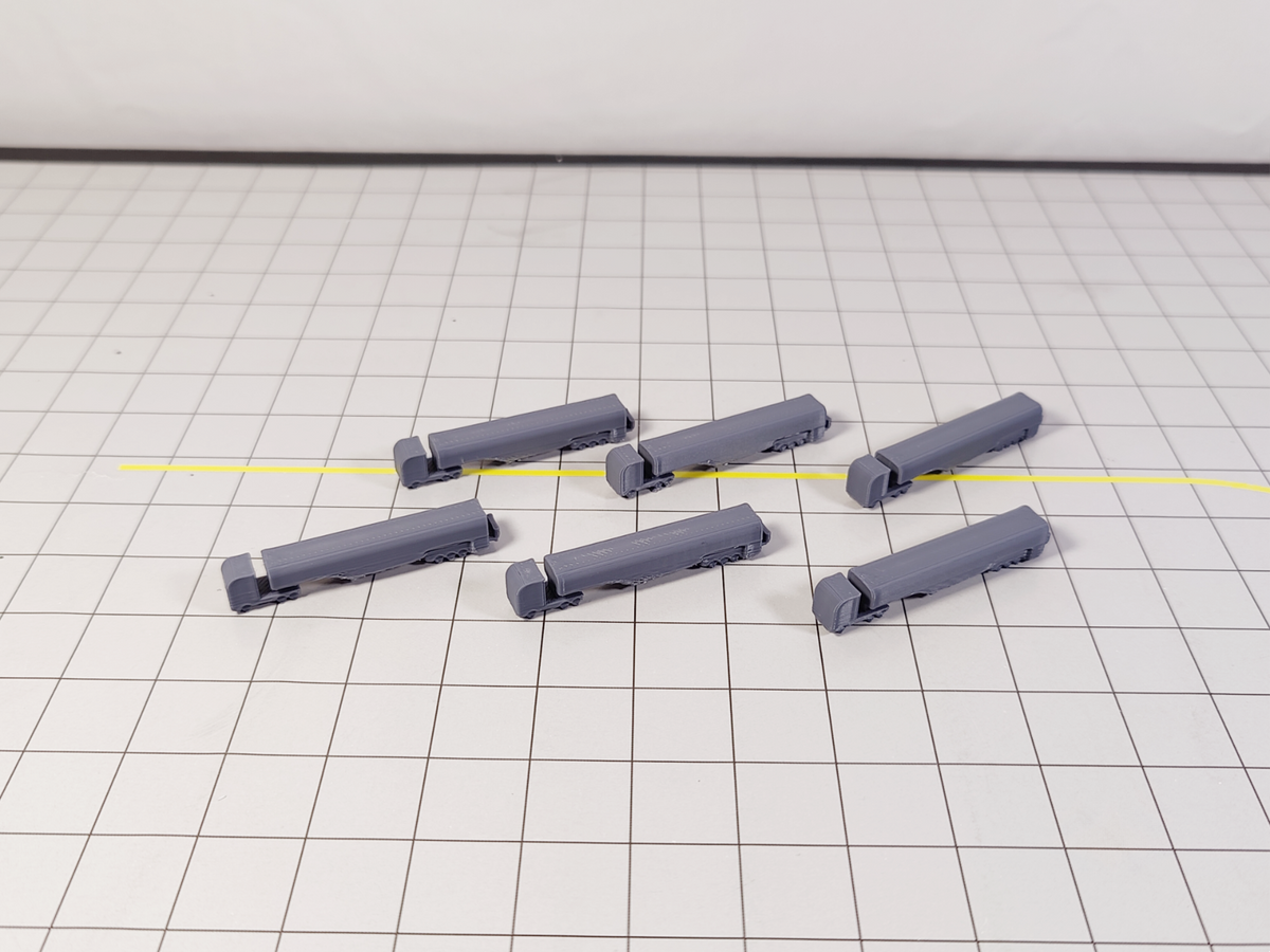 6x Fuel Bowser Trucks Airport GSE Ground Service Equipment 1:400 Scale Diorama (Blank)