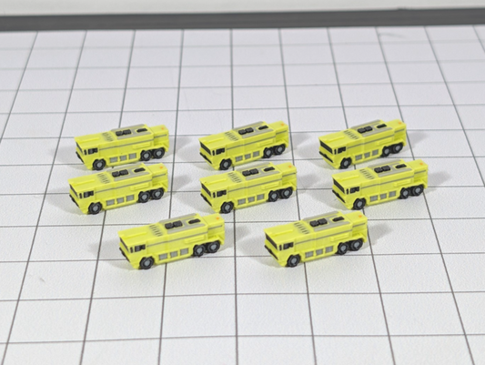 Airport Fire Truck (x8) US Style GSE Vehicles 1:500 Scale Aircraft Scenery
