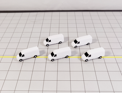 5x Courier Sprinter Vans Cargo Airport GSE Aircraft Vehicles 1:200 Scale