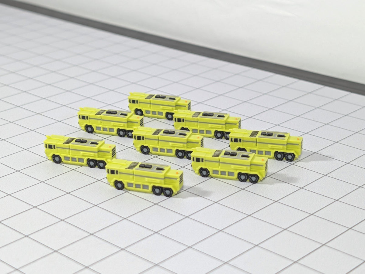 Airport Fire Truck (x8) US Style GSE Vehicles 1:400 Scale Aircraft Scenery