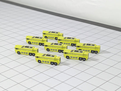 Airport Fire Truck (x8) US Style GSE Vehicles 1:400 Scale Aircraft Scenery