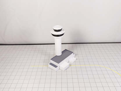 Airport ATC Air Traffic Control Tower Diorama Model 1:400 Scale White Stansted