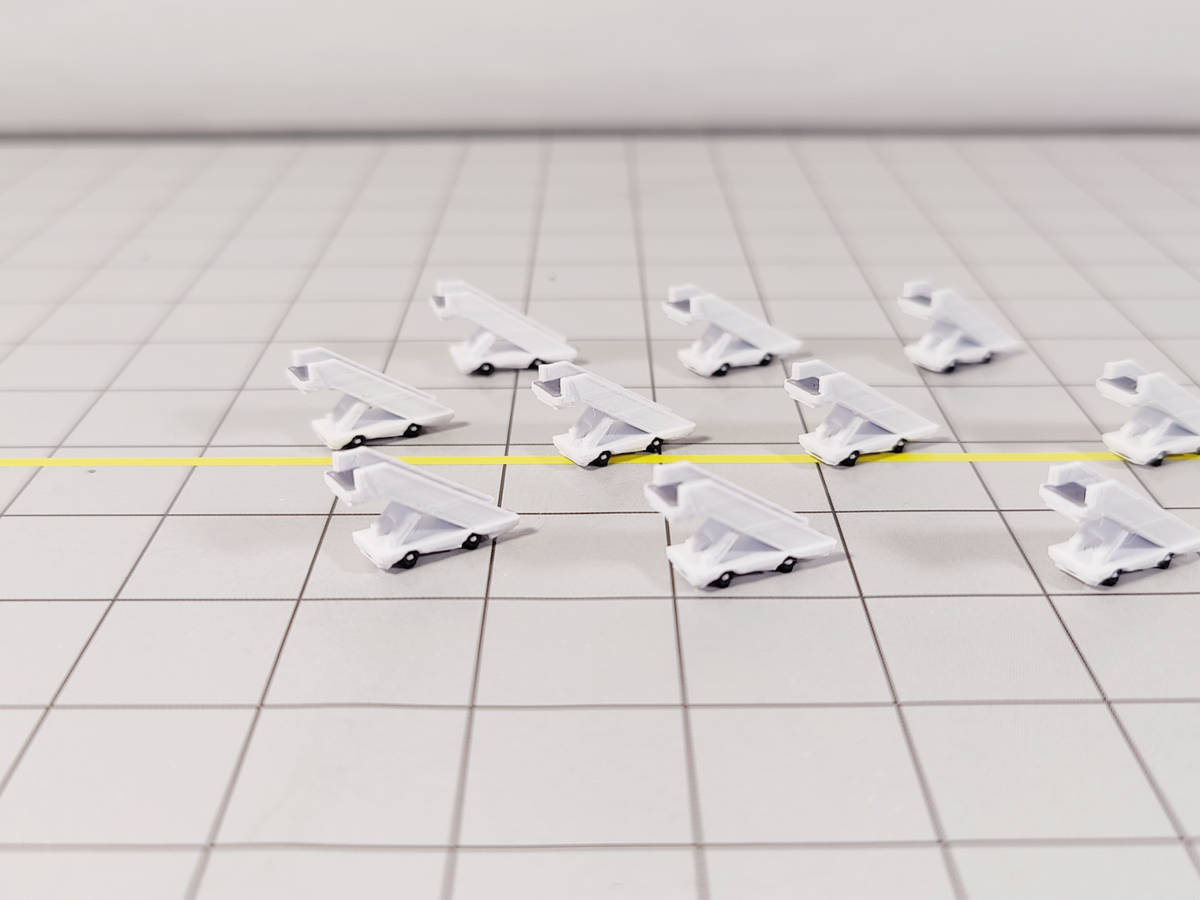10x Narrowbody Aircraft Stairs Airport GSE Vehicles 1:400 Scale Diorama