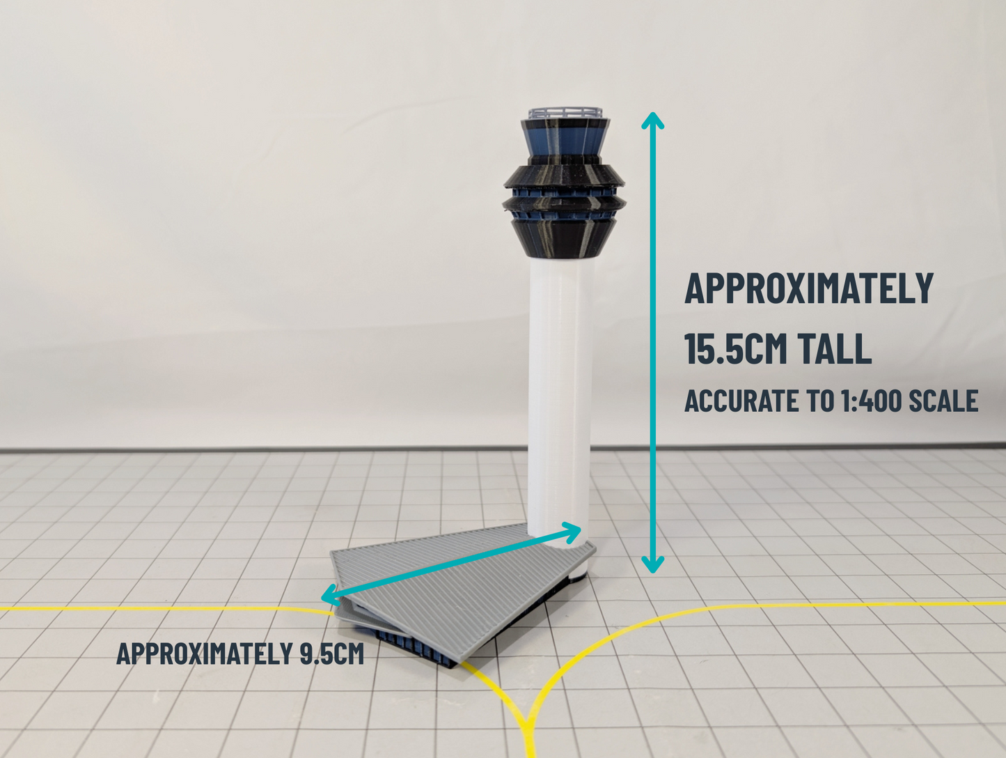 MANCHESTER AIRPORT ATC Air Traffic Control Tower 1:400 Scale Building Model