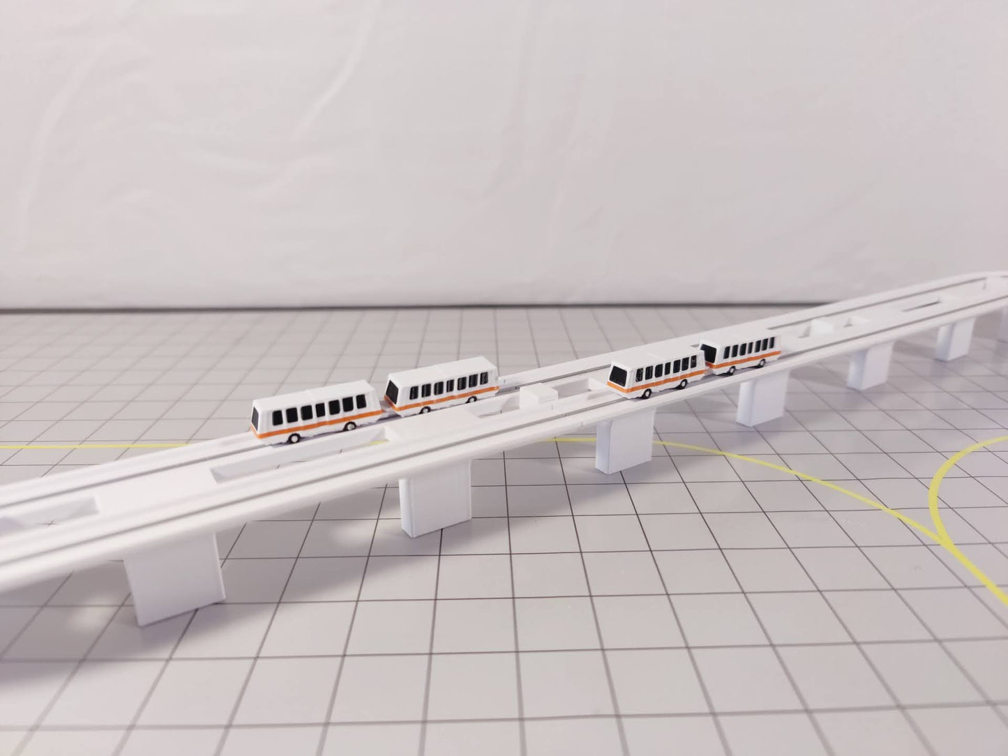 Airport APM Automated People Mover Sky Train Model 1:400 Scale Airport Diorama