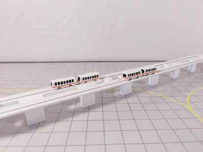 Airport APM Automated People Mover Sky Train Model 1:400 Scale Airport Diorama