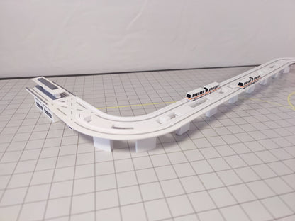 Airport APM Automated People Mover Sky Train Model 1:400 Scale Airport Diorama