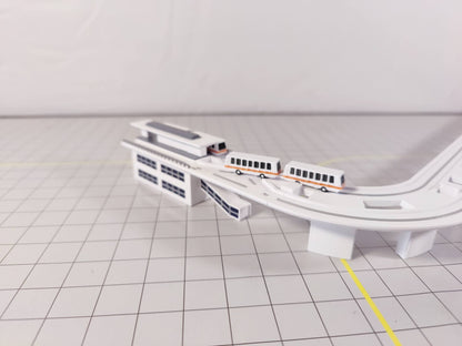 Airport APM Automated People Mover Sky Train Model 1:400 Scale Airport Diorama