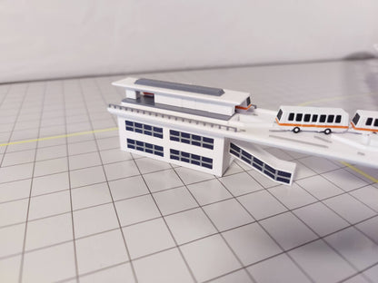 Airport APM Automated People Mover Sky Train Model 1:400 Scale Airport Diorama