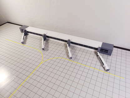 Regional Airport Terminal Building with Extending Bridges Model 1:400 Scale Diorama