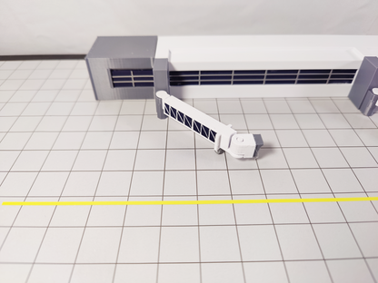 Regional Airport Terminal Building with Extending Bridges Model 1:400 Scale Diorama