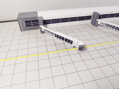 Regional Airport Terminal Building with Extending Bridges Model 1:400 Scale Diorama