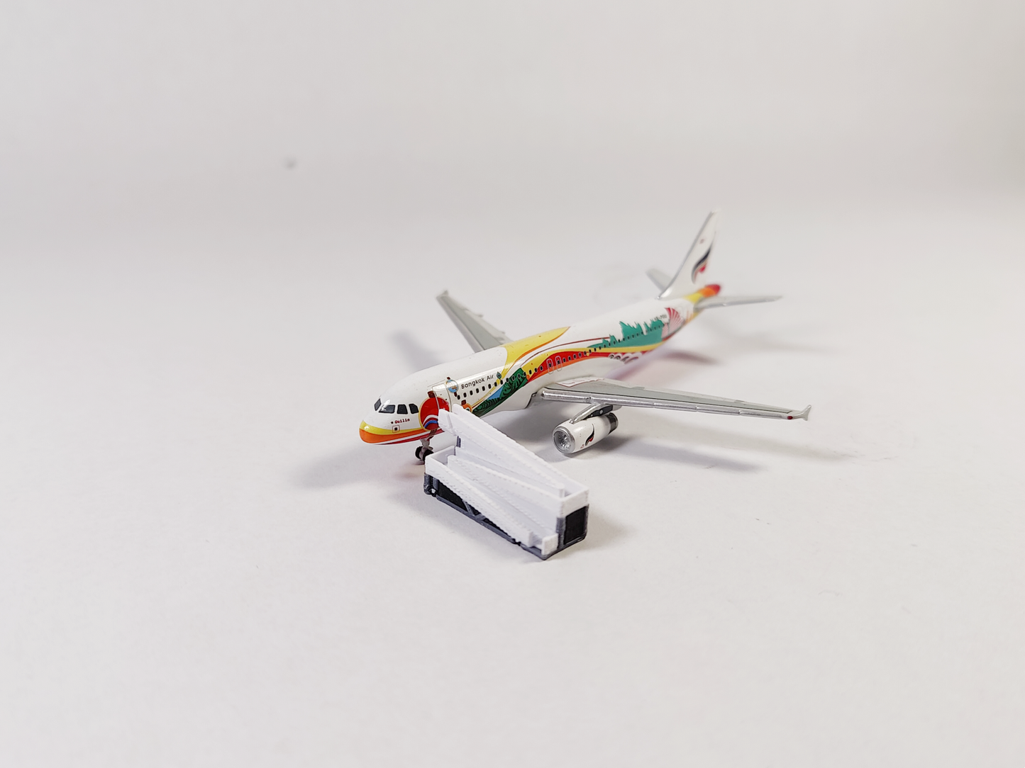 6x Passenger Boarding Ramps Narrowbody Aircraft Airport GSE Models 1:400 Diorama