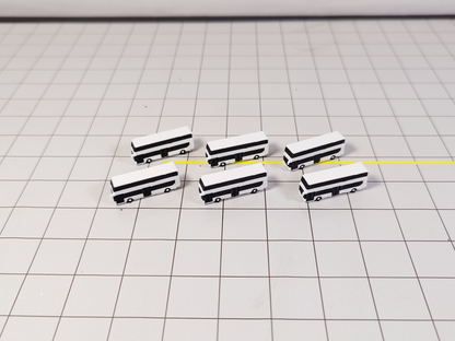 6x Double Deck Buses London Aircraft Airport GSE Set Models 1:400 Diorama