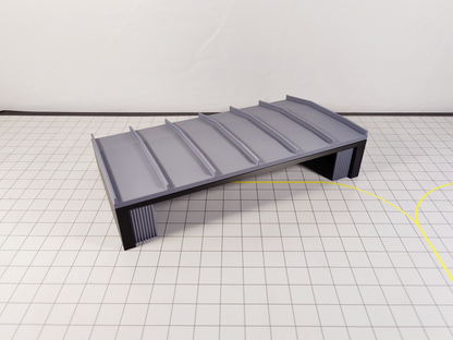 Black Large Aircraft Hangar Maintenance Building Airport Model 1:400 Scale