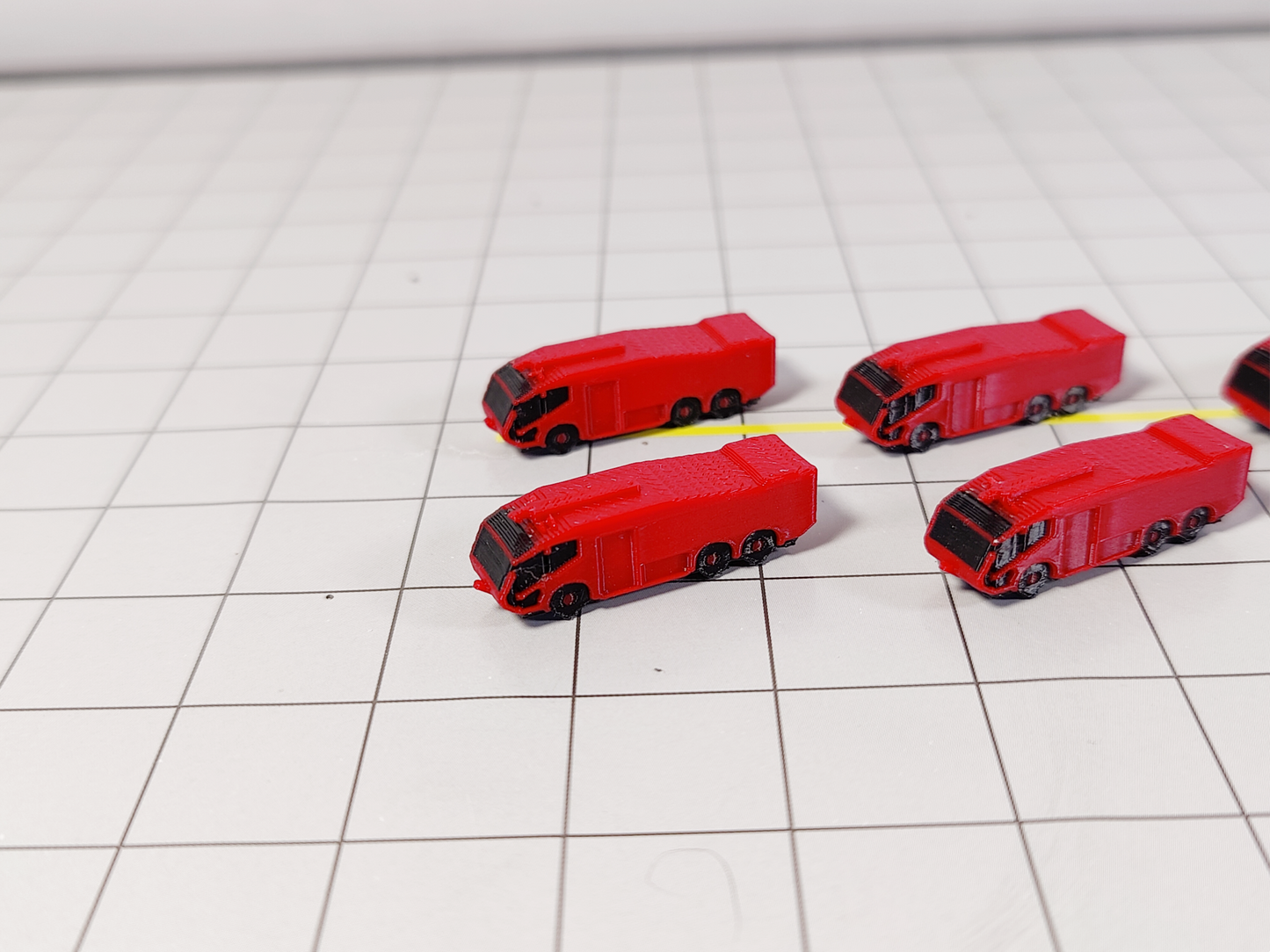 6x Airport Panther Fire Trucks Aircraft GSE Equipment 1:400 Scale Diorama