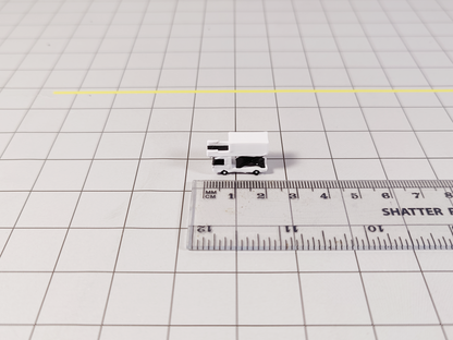8x White Narrowbody Catering Truck/Lorry GSE Vehicles Models 1:400 Scale Diorama