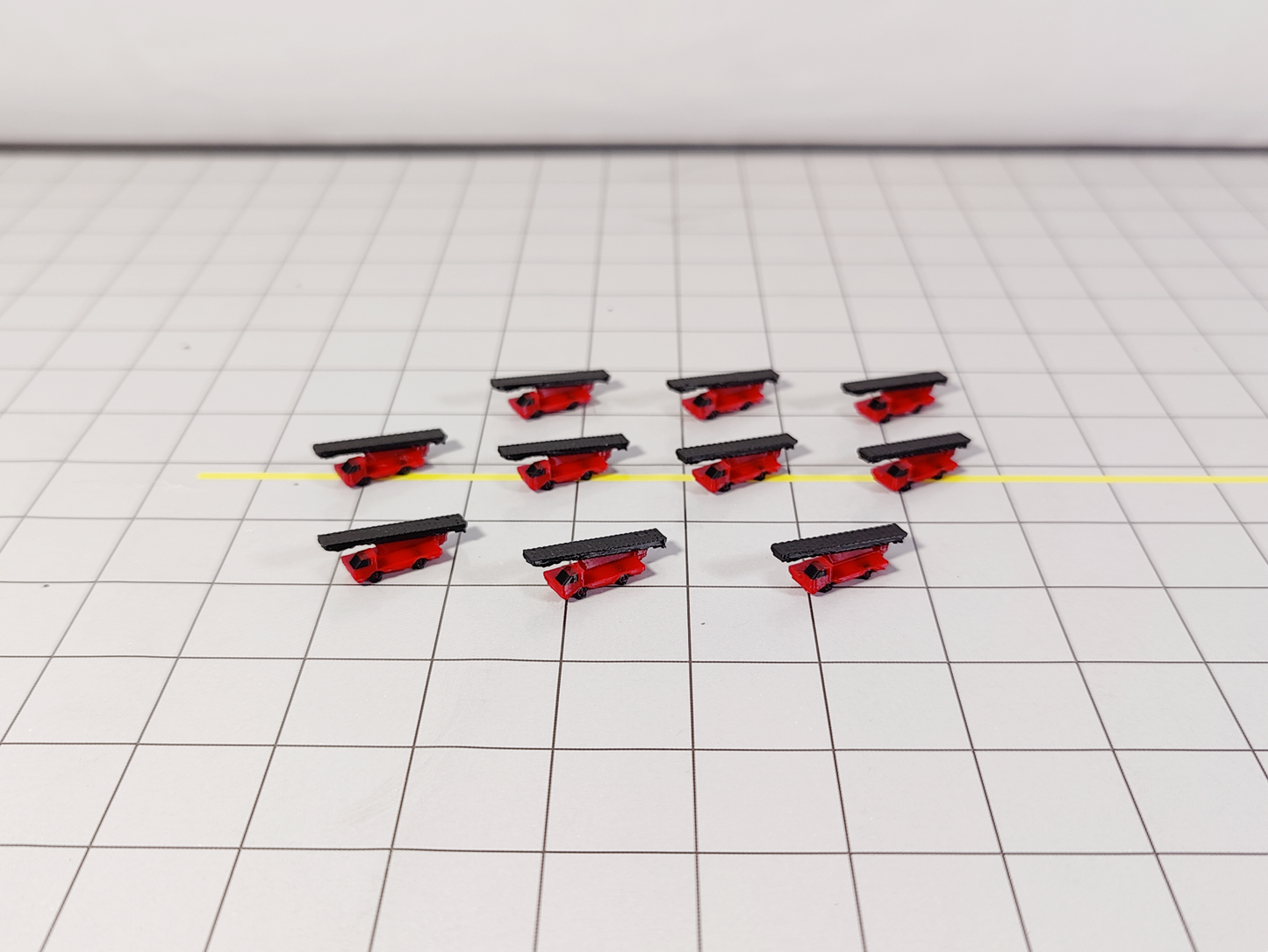 10x Narrowbody Belt Baggage Loaders GSE Airport Vehicles Models 1:400 Scale