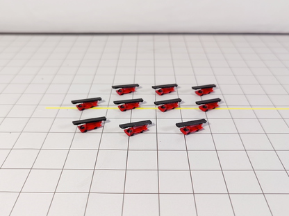 10x Narrowbody Belt Baggage Loaders GSE Airport Vehicles Models 1:400 Scale