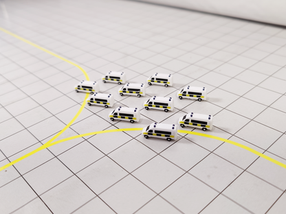 10x POLICE VANS/MINIBUS Emergency Airport GSE 1:400 Scale Diorama Vehicles