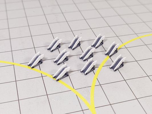 10x White REGIONAL AIRCRAFT STAIRS Airport GSE Vehicles 1:400 Scale Diorama