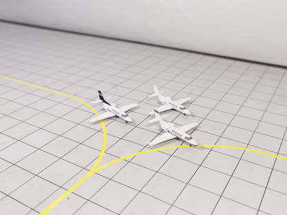 3x Cessna Citation 550 Business Private Jet Models 1:400 Scale Airport Diorama