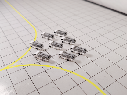 8x REFUELLING FUEL HOSE TRUCKS Airport GSE Service Vehicles 1:400 Scale Diorama