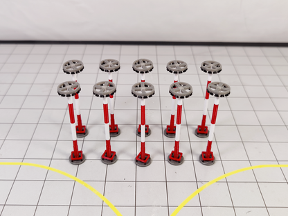 AIRPORT FLOODLIGHTS x10 Red/White Lights Building Models 1:400 Scale Diorama