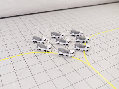 8x CEMENT MIXER TRUCK Airport Construction Site GSE Vehicle Models 1:400 Scale