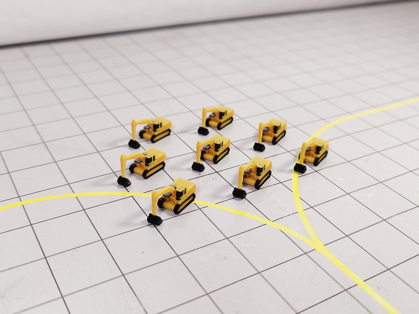 8x EXCAVATOR DIGGERS Airport Construction Site GSE Vehicle Models 1:400 Scale