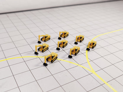 8x EXCAVATOR DIGGERS Airport Construction Site GSE Vehicle Models 1:400 Scale