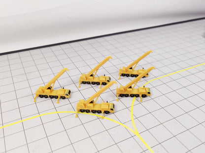 5x CRANE TRUCK Airport Construction Site GSE Vehicle Scenery Models 1:400 Scale