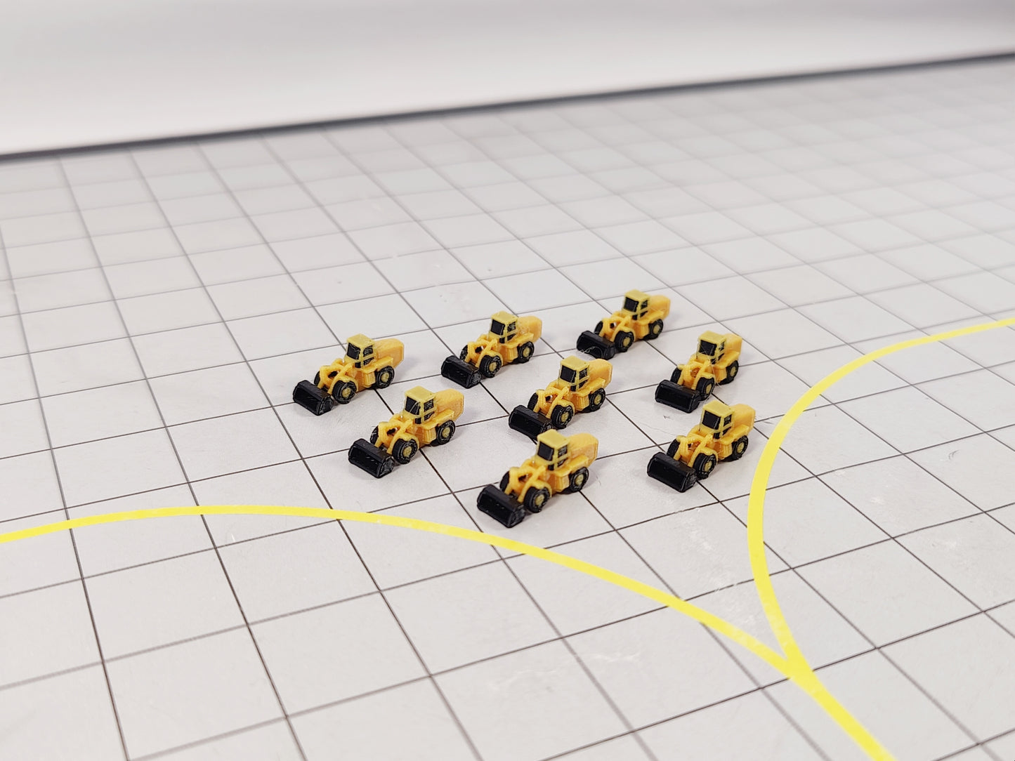 8x FRONT LOADER DIGGERS Airport Construction Site GSE Vehicle Models 1:400 Scale