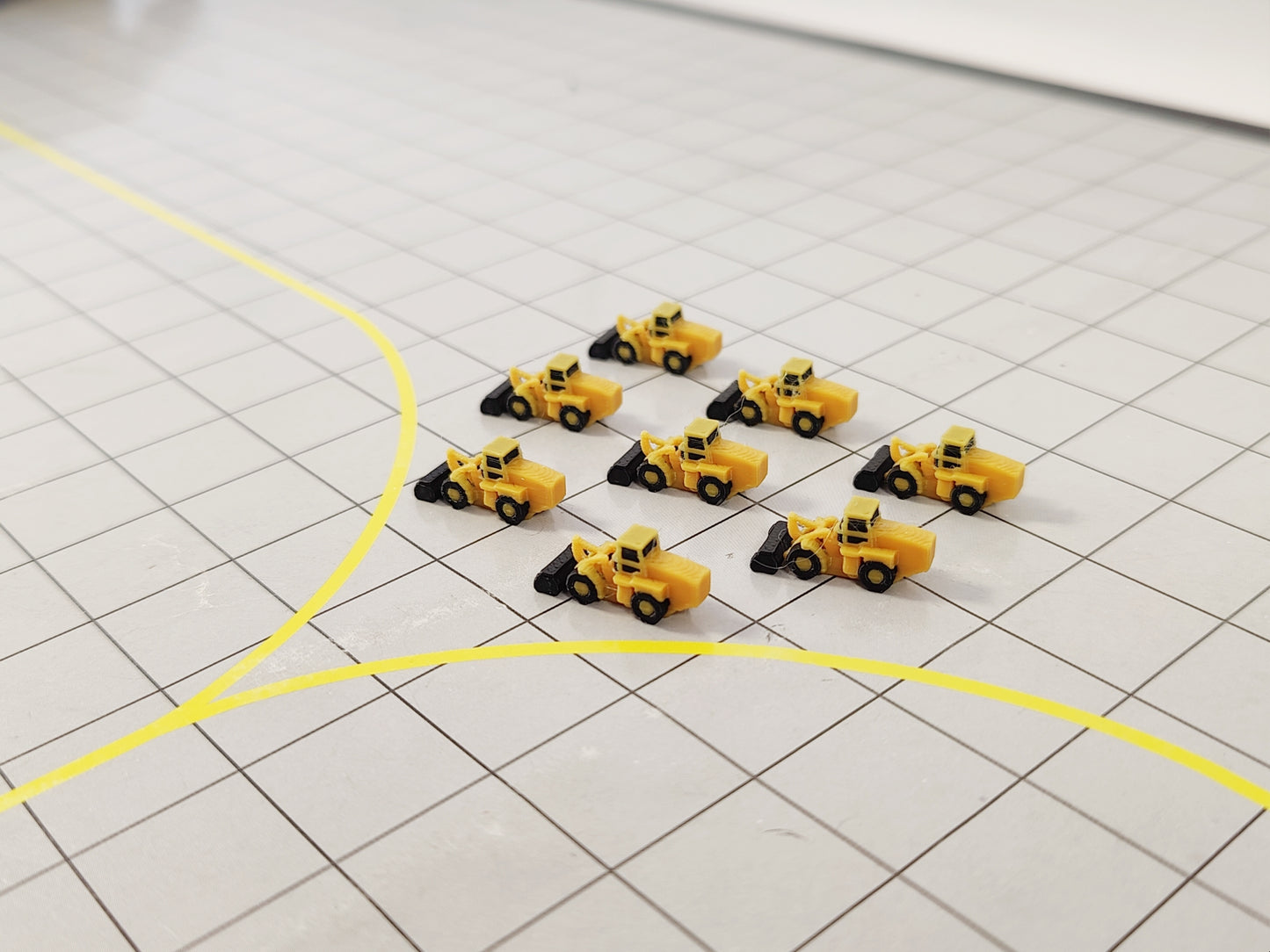 8x FRONT LOADER DIGGERS Airport Construction Site GSE Vehicle Models 1:400 Scale