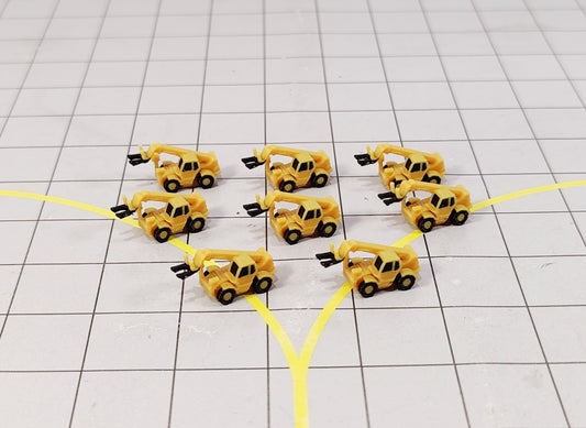 TELEHANDLER FORK LIFT (x8) Airport Construction/Cargo GSE Vehicles 1:400 Scale