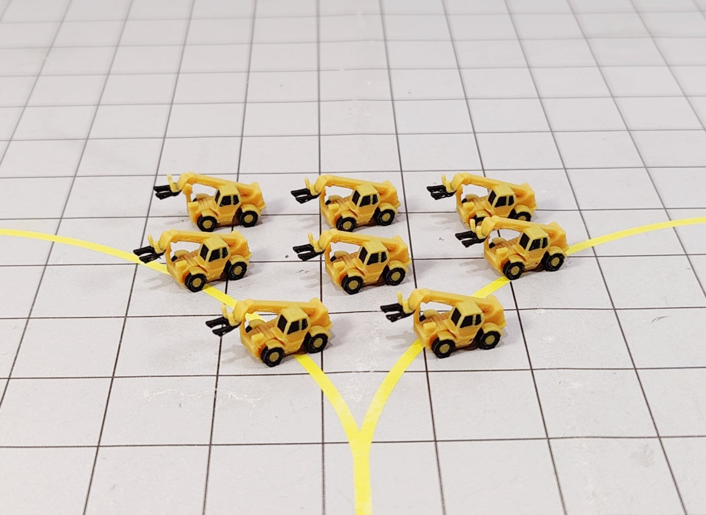 TELEHANDLER FORK LIFT (x8) Airport Construction/Cargo GSE Vehicles 1:400 Scale