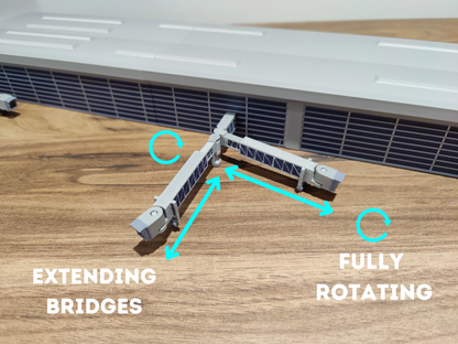 LARGE AIRPORT TERMINAL BUILDING (1:400 Scale) + EXTENDING BRIDGES Model Diorama