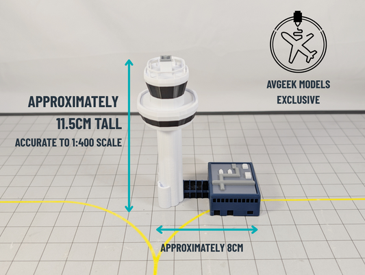 LONDON GATWICK AIRPORT ATC Air Traffic Control Tower 1:400 Scale Building Model